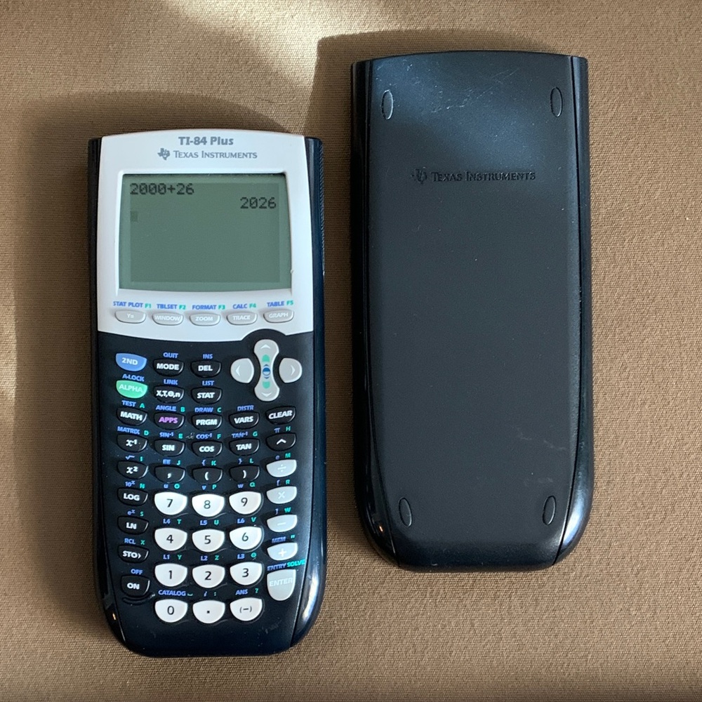 Texas Instruments TI-84 Plus graphing calculator.